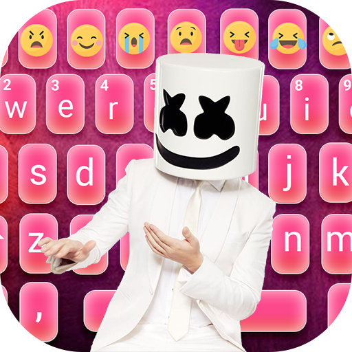 marshmello face text