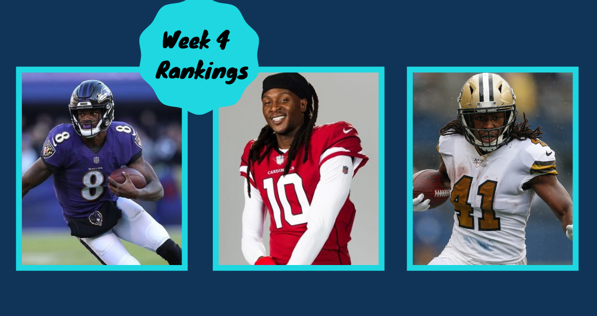 fantasy week 4 rankings