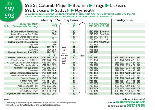 bus times liskeard to plymouth