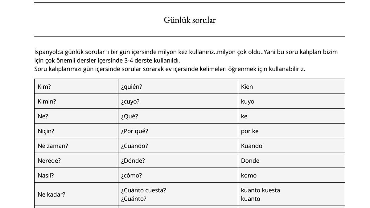 ispanyolca yaş nasıl söylenir