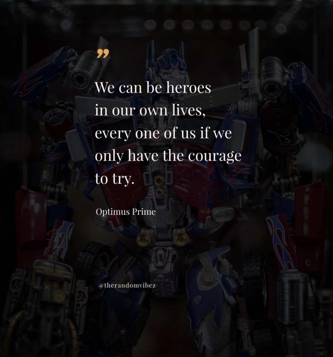 quotes by optimus prime