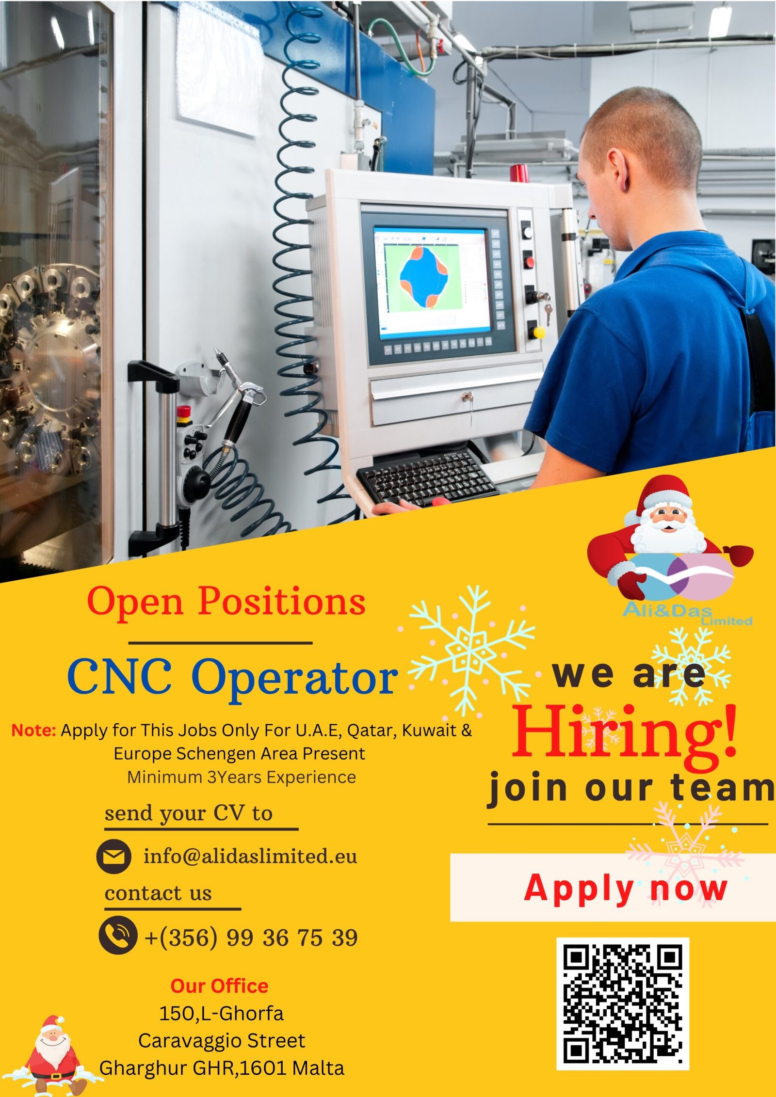 cnc machine operator job vacancy