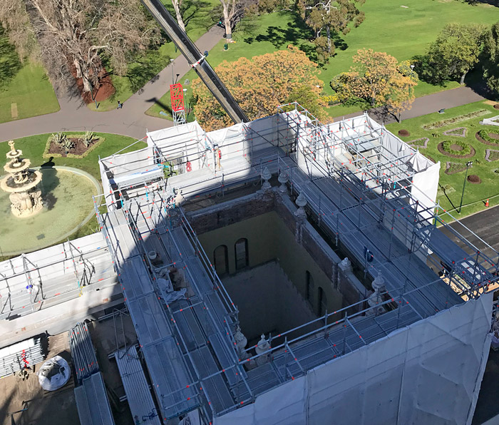 royal exhibition building rooftop