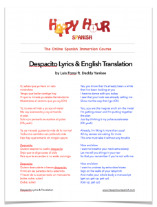 despacito english lyrics