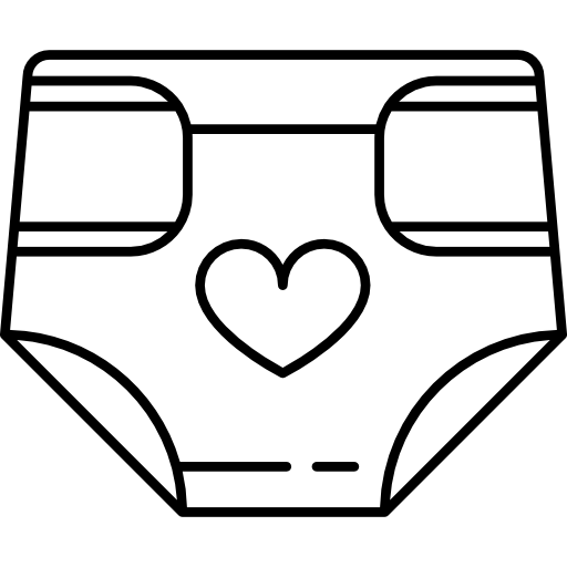 diaper clipart black and white