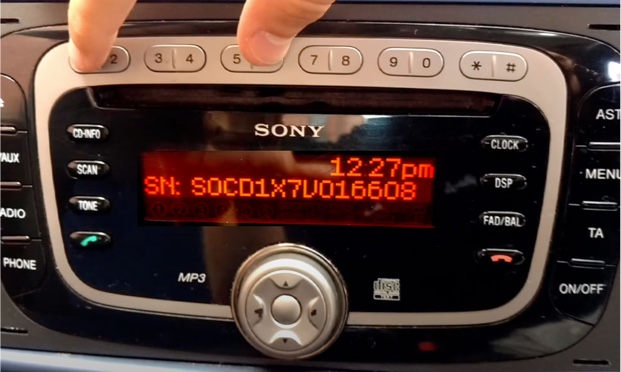 stereo code ford focus