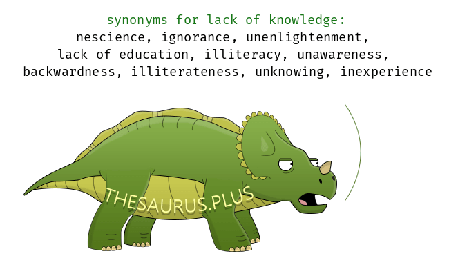 lack knowledge synonym