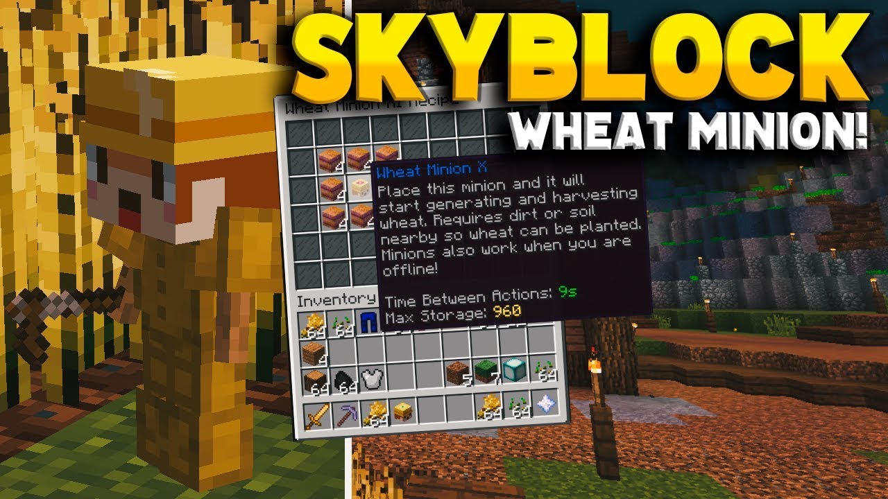 craft a wheat minion