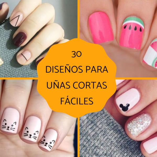 diseños de manicura para uñas cortas