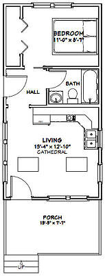 14x28 cabin floor plans