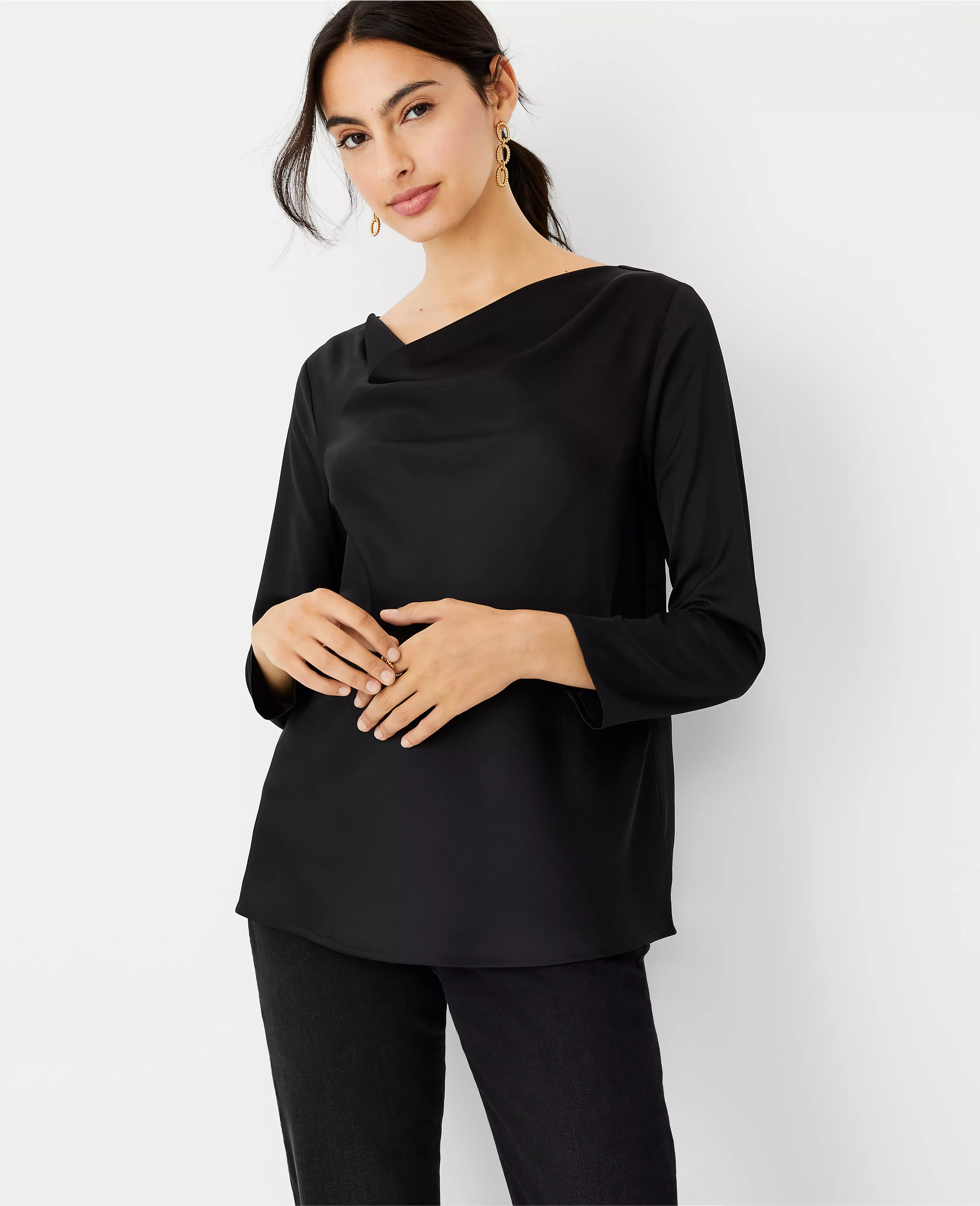 ann taylor cowl neck top