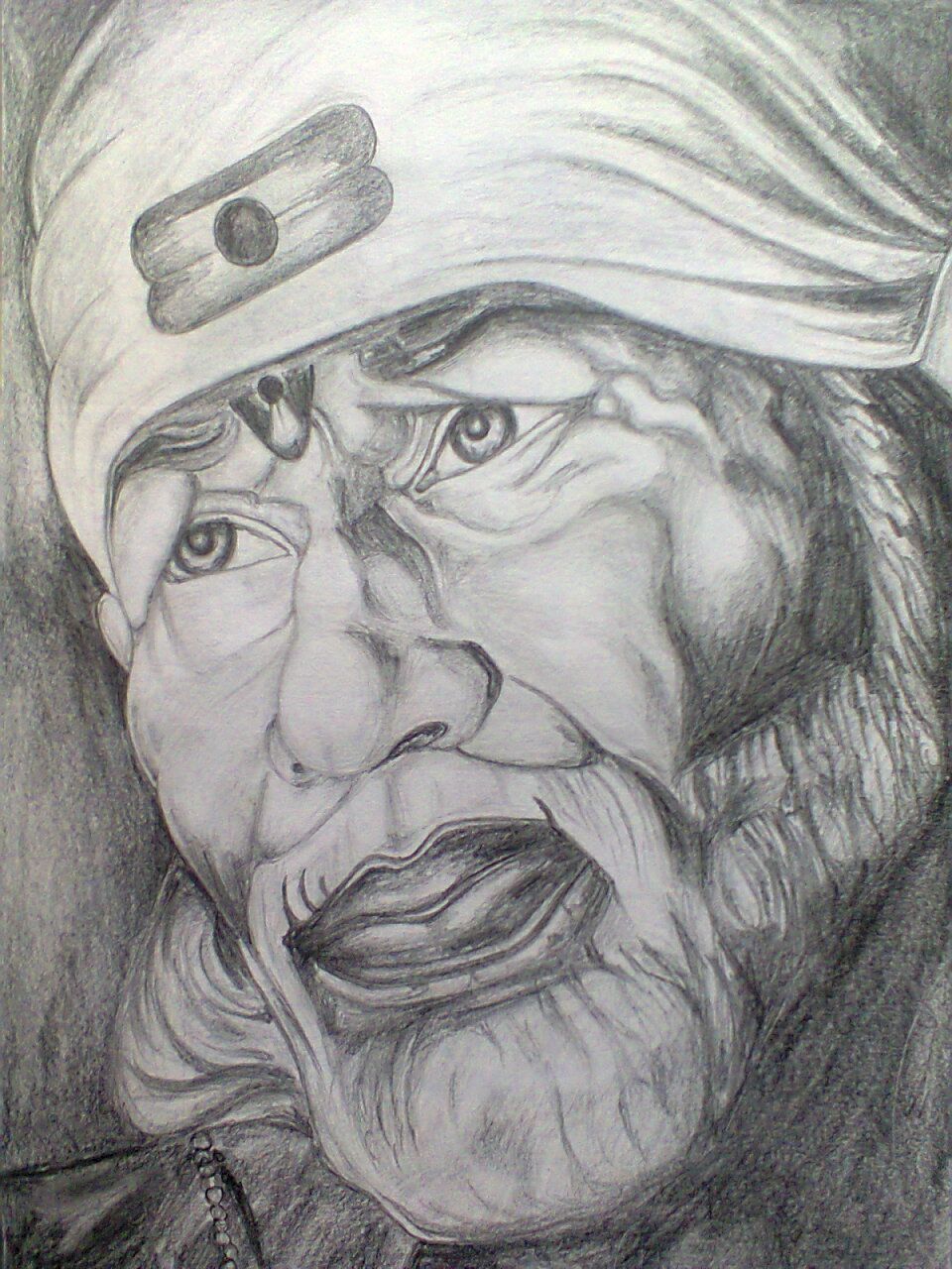 sai baba drawing