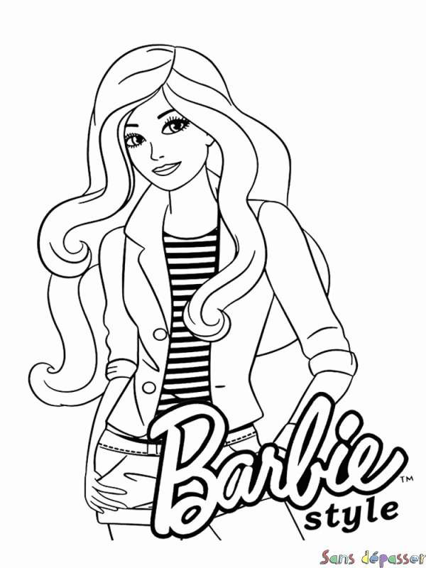 coloriage barbie