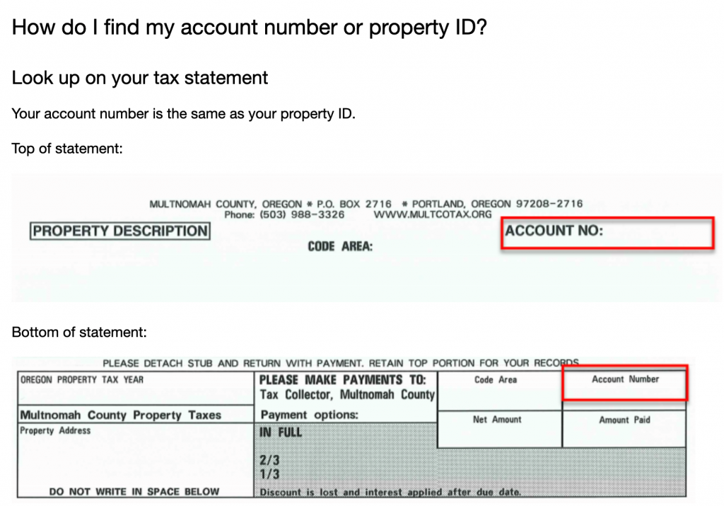 multnomah county tax assessor property search