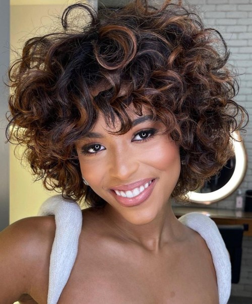 short haircuts for curly hair