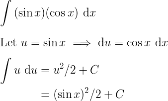 integration of cos x sin x