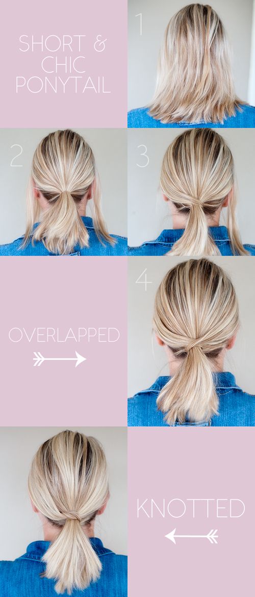 ponytail styles short hair