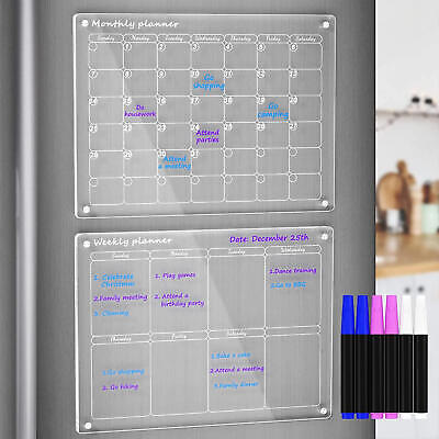 clear magnetic calendar