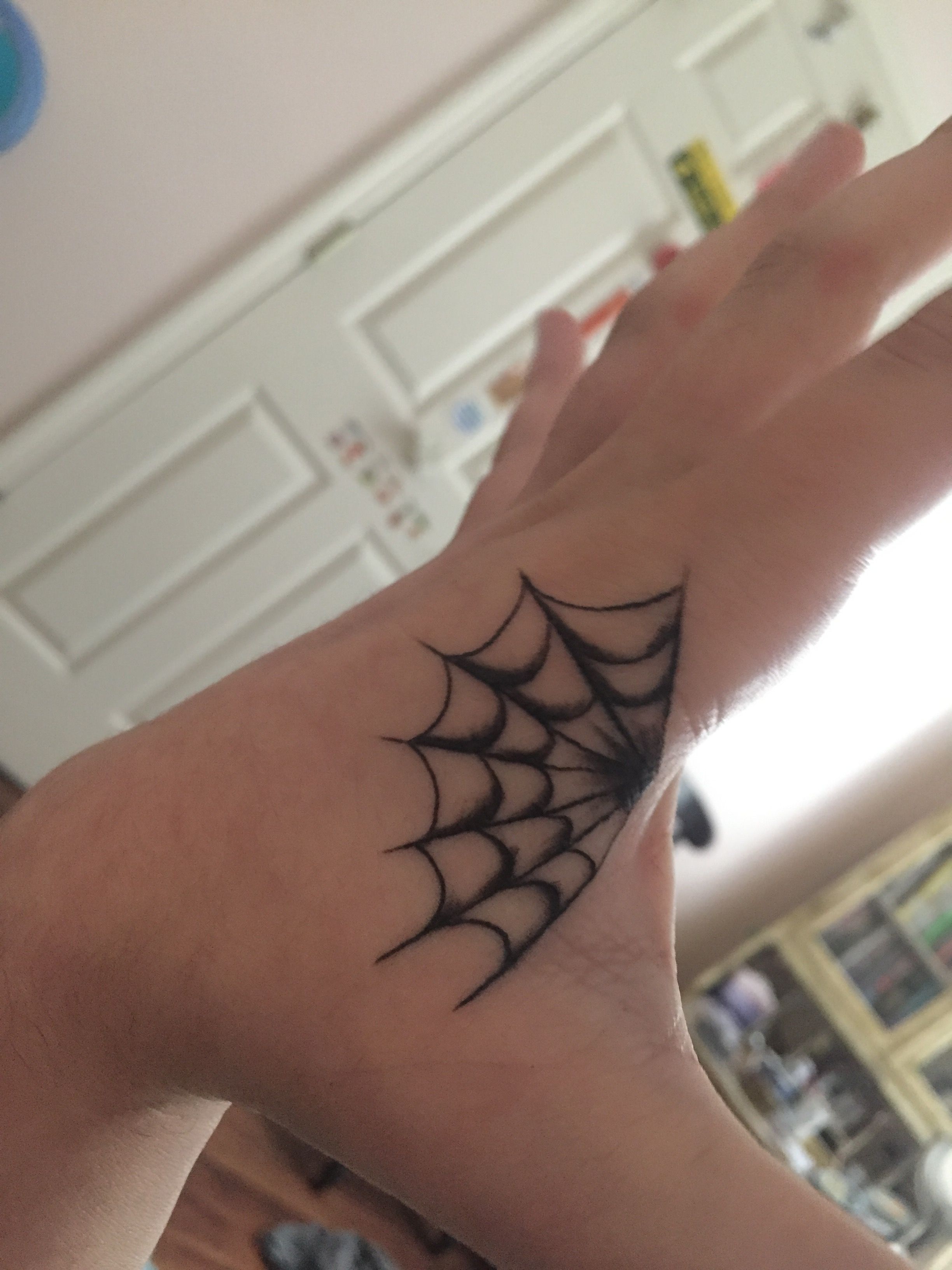 spider web hand tattoo meaning