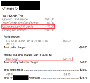 koodo billing phone number