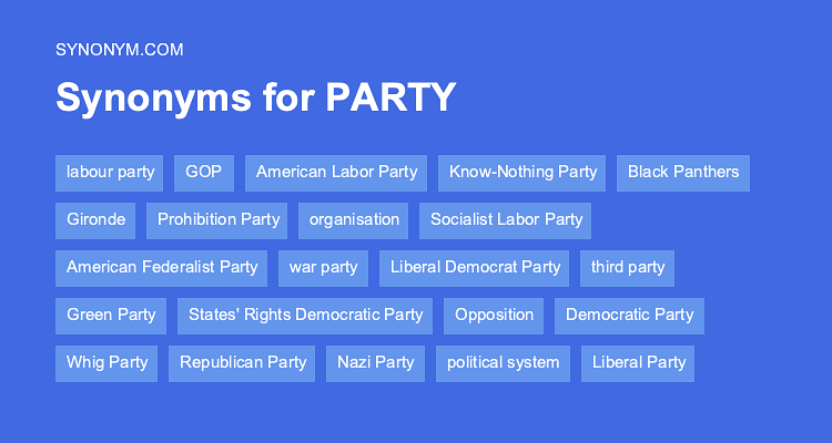 synonyms of party