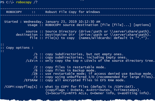 robocopy powershell