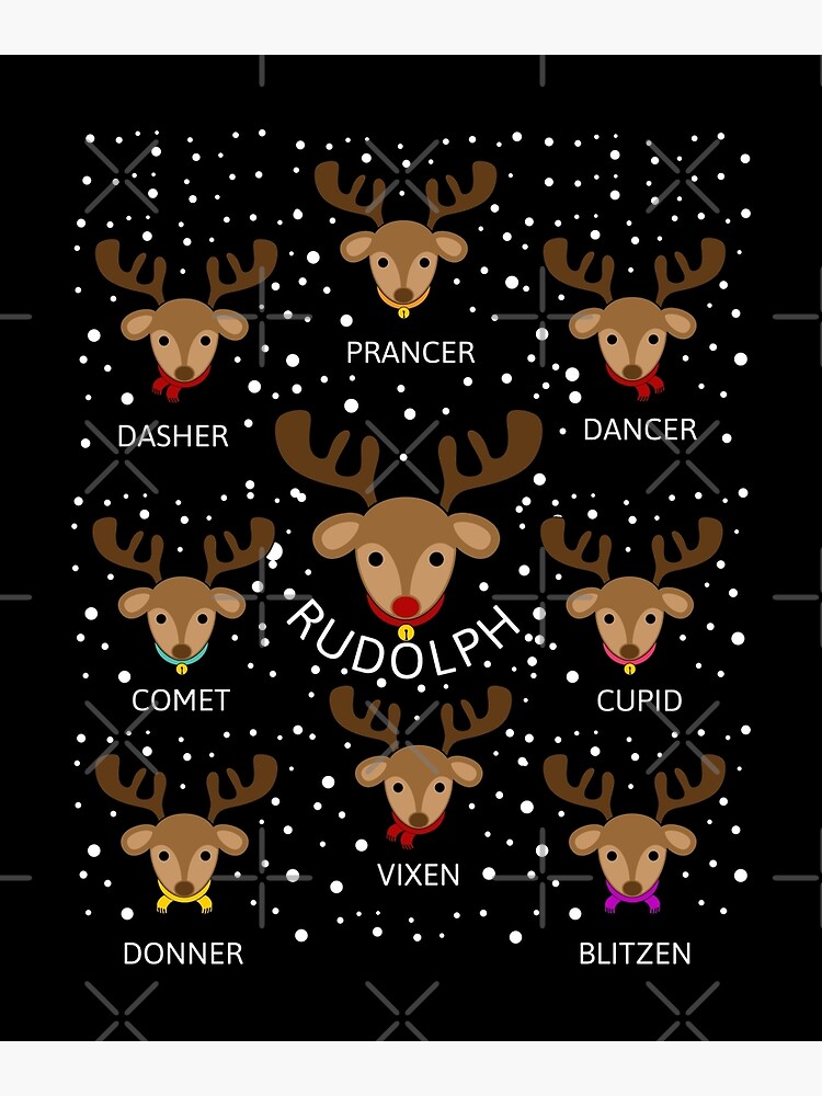 santa claus reindeer names in order