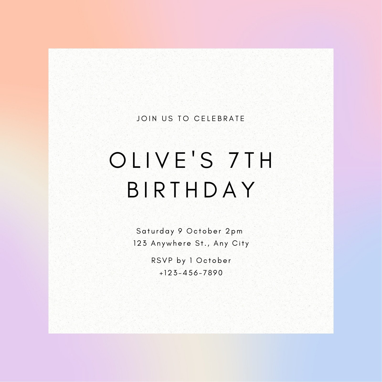 bday party invitation templates