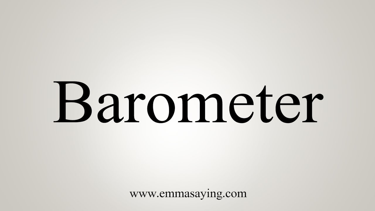 barometer pronunciation