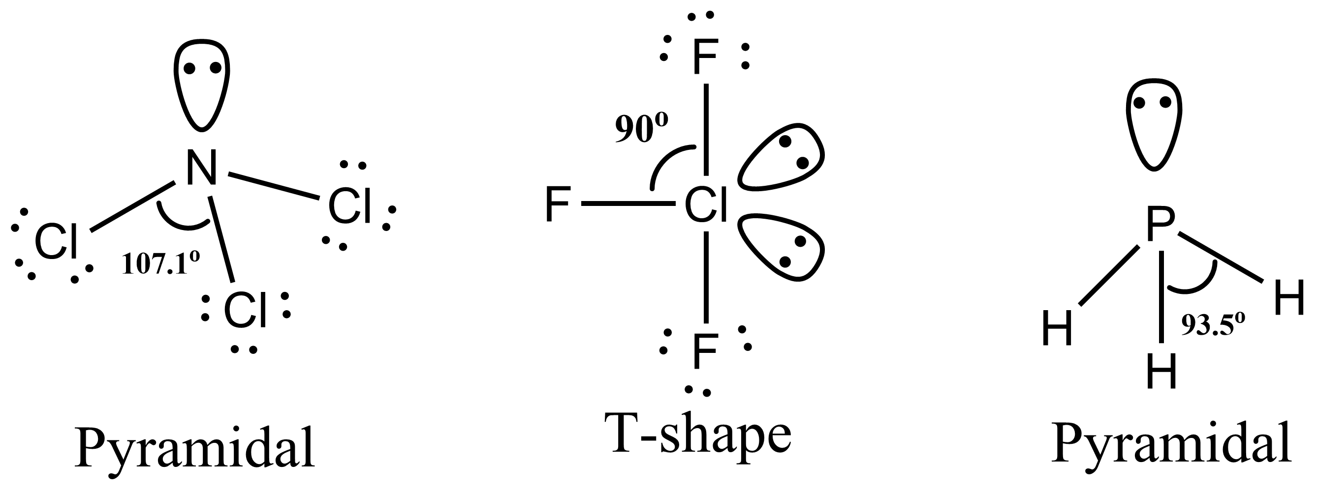 the species having bond angles of 120 is