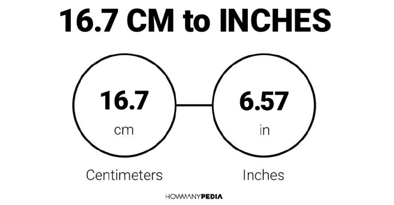 16.7 cm in inches