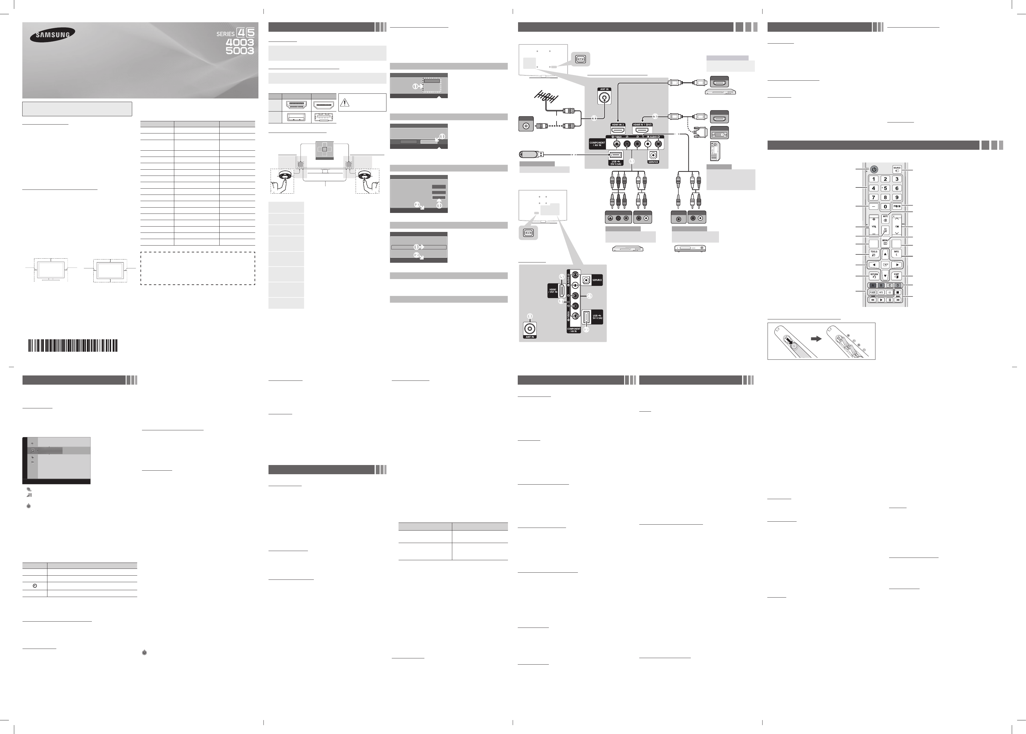 samsung tv instruction manual