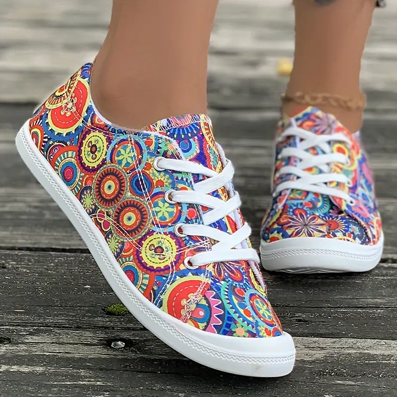 ethnic print shoes