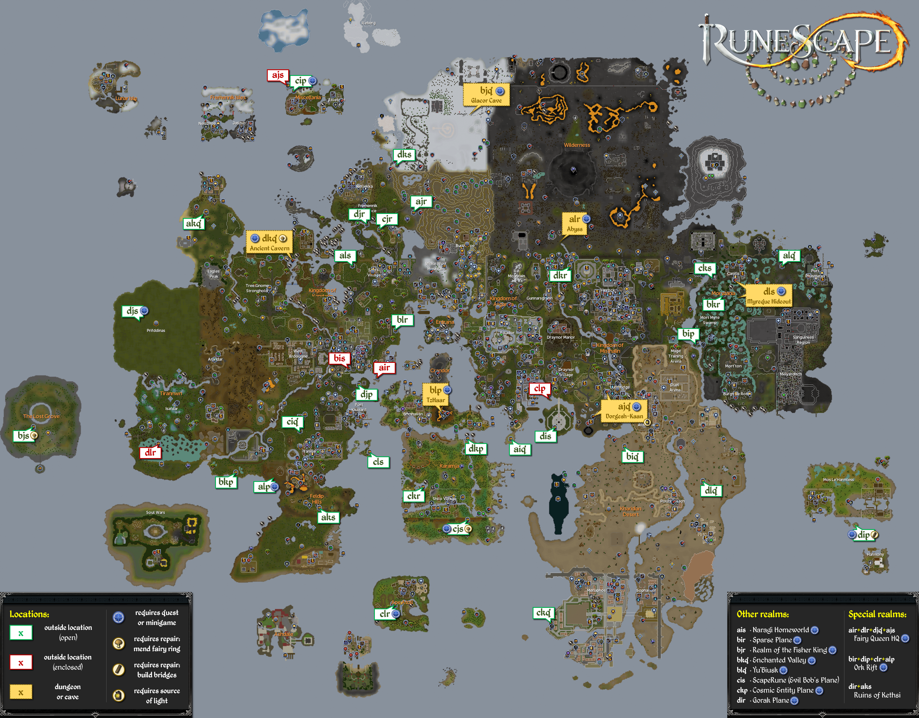 osrs map fairy rings