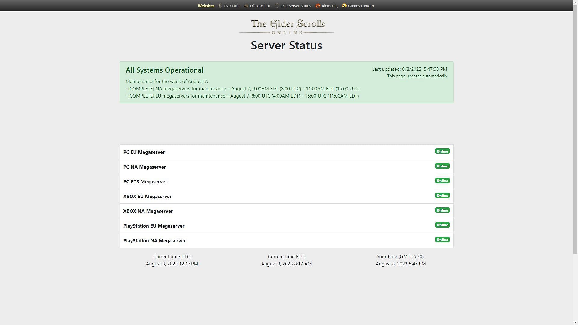 eso server status