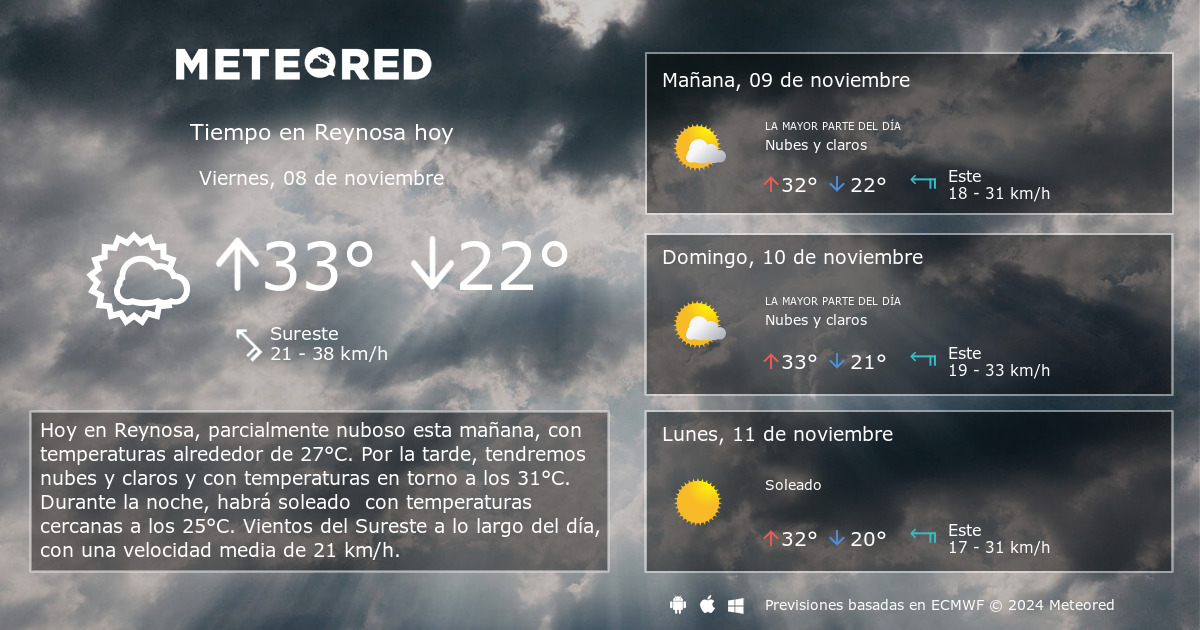 clima reynosa 10 dias