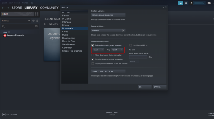 steam disable auto update