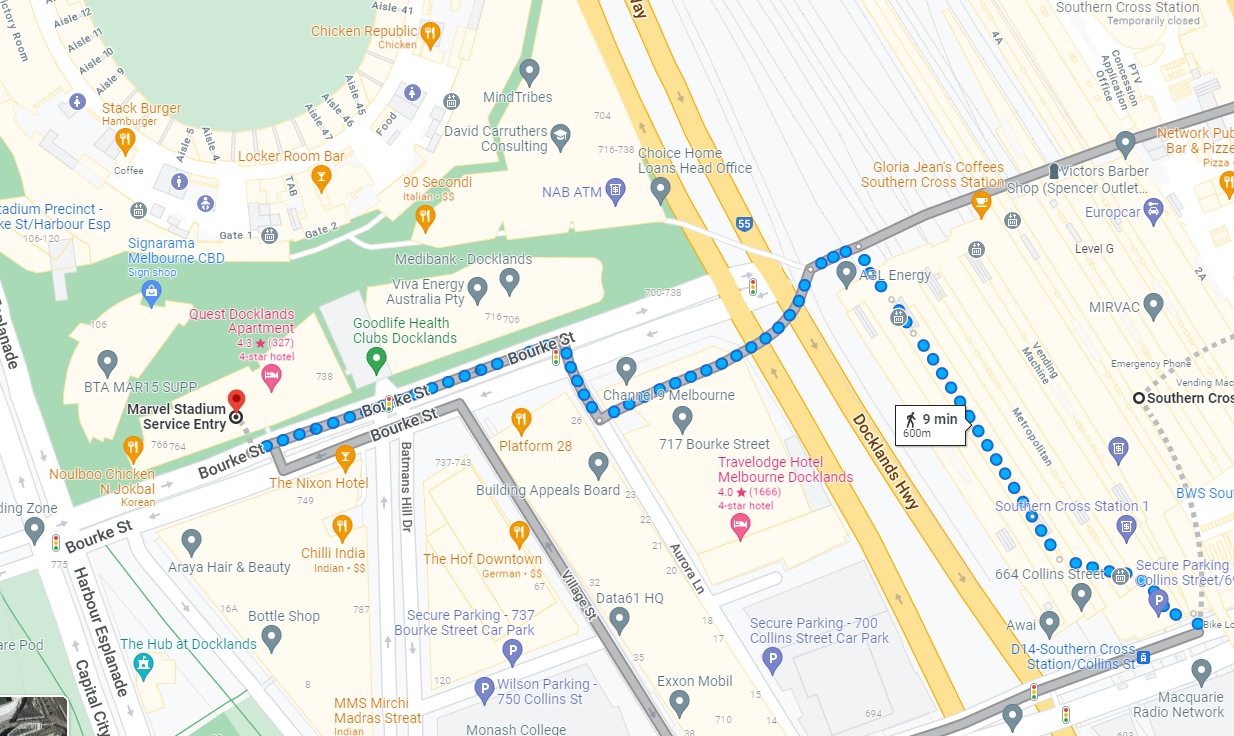 marvel stadium parking map