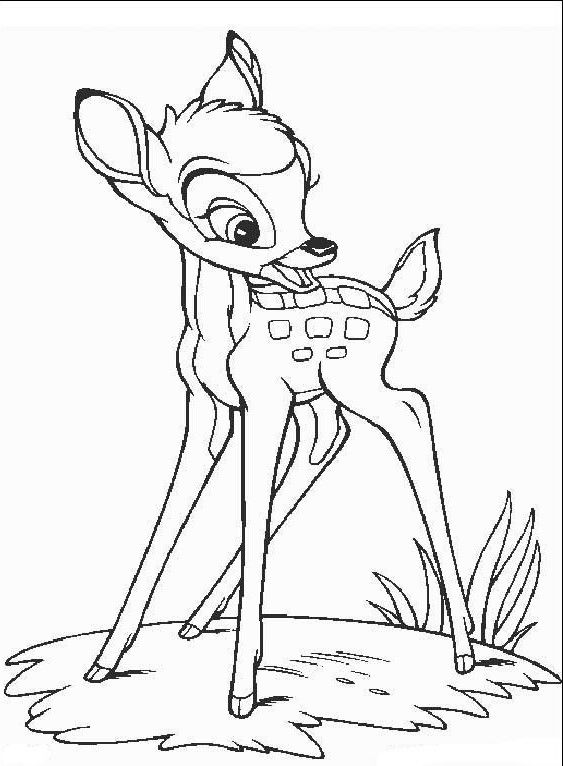 dibujo de bambi para colorear