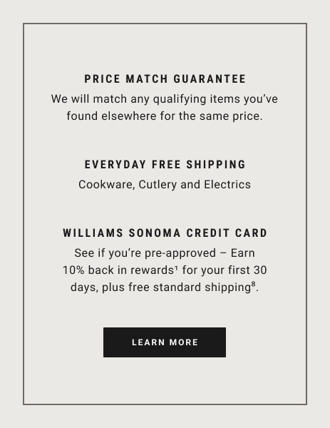 william sonoma price match