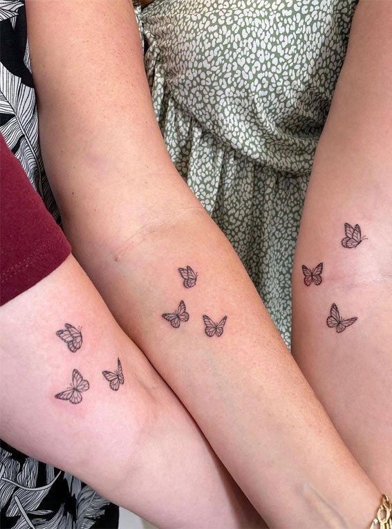 mother daughter butterfly tattoos