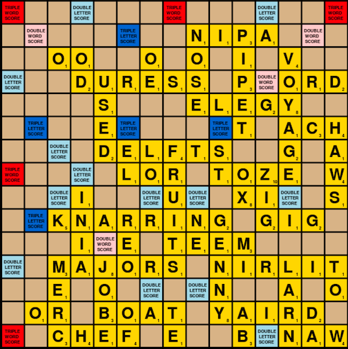 is zar a valid scrabble word