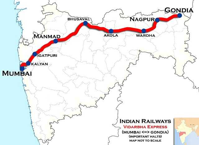 vidarbha express time table