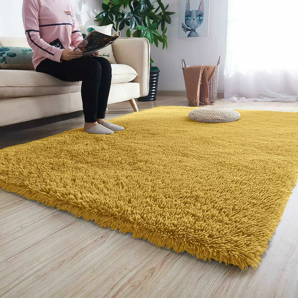 yellow carpet living room