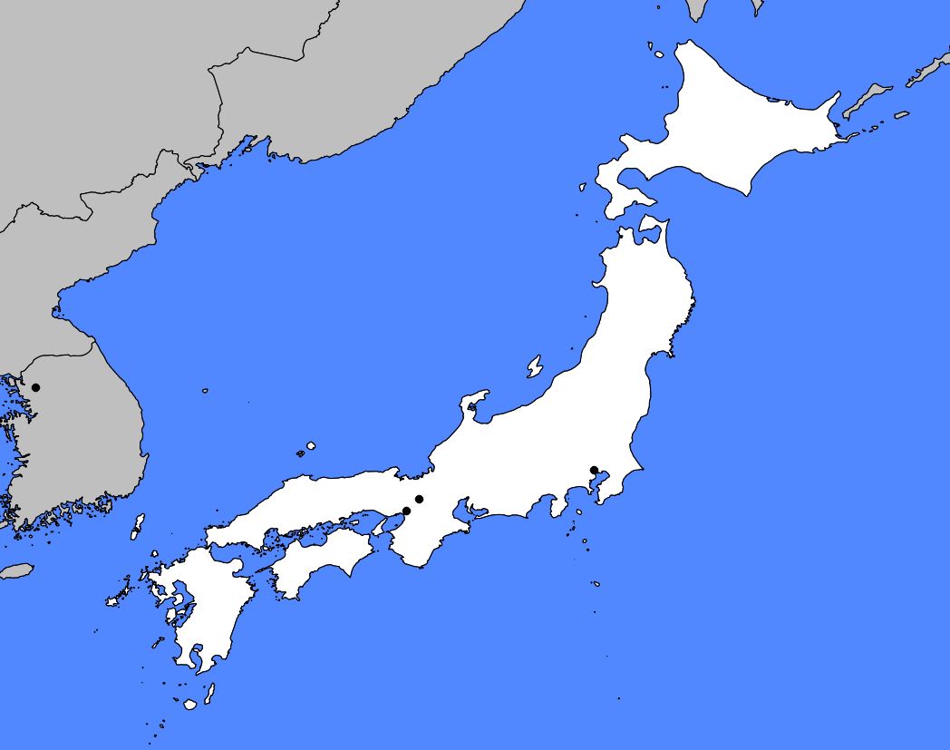 carte japon vierge