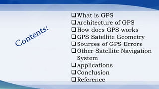 gps navigation system ppt