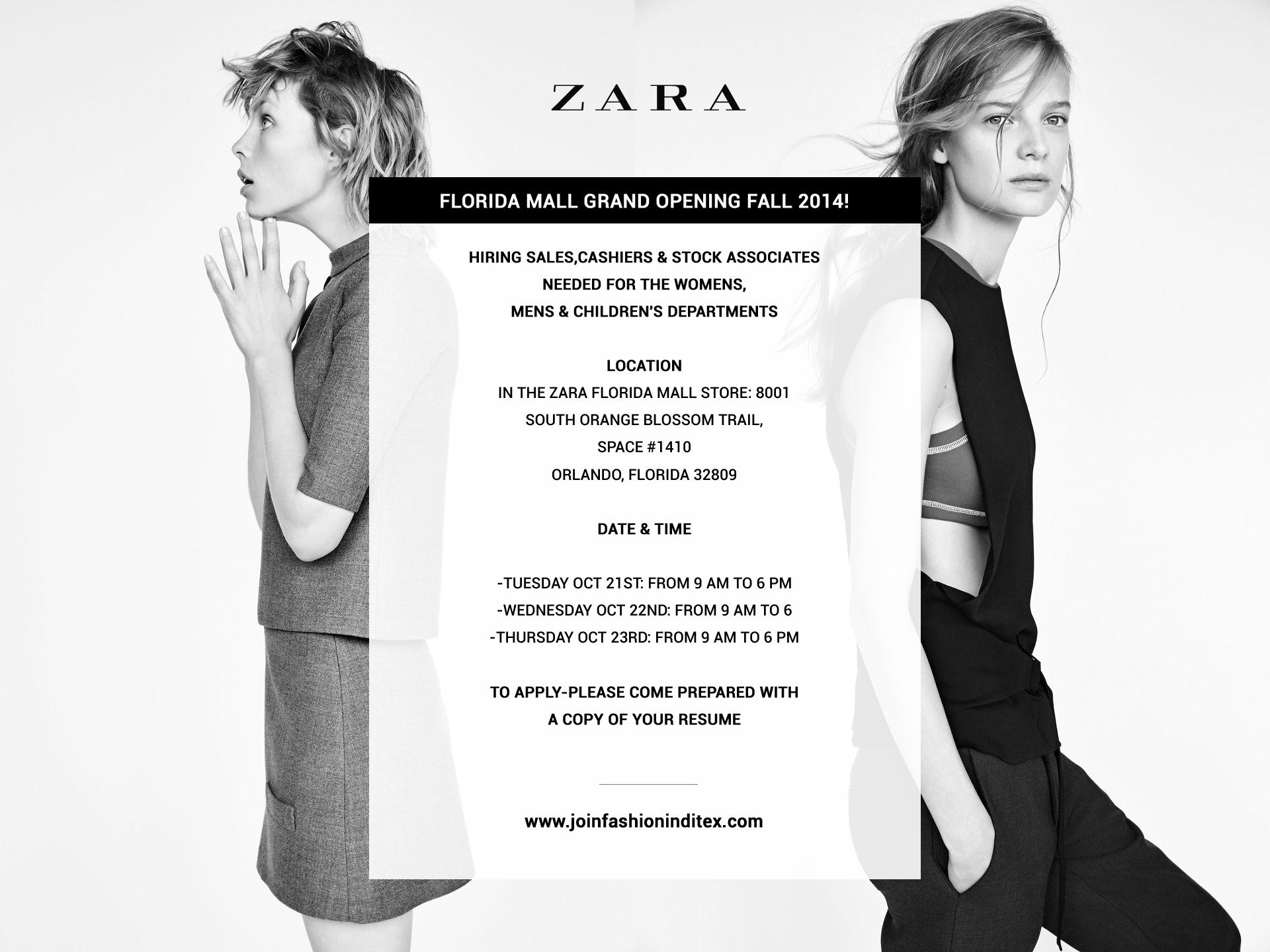 zara job vacancies