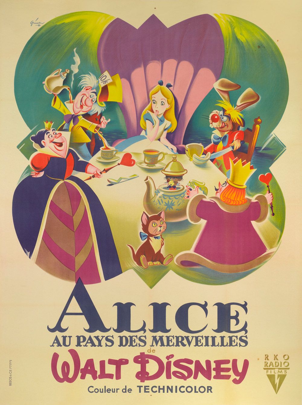 alice in wonderland vintage poster