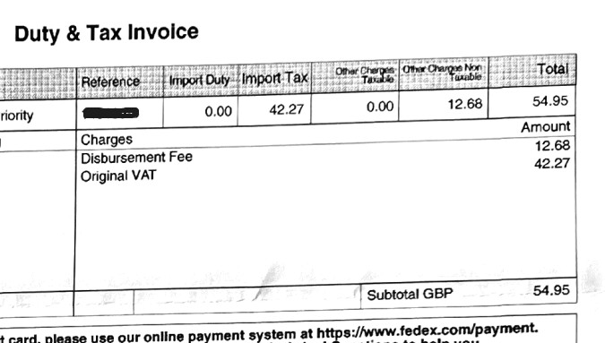 fedex clearance entry fee