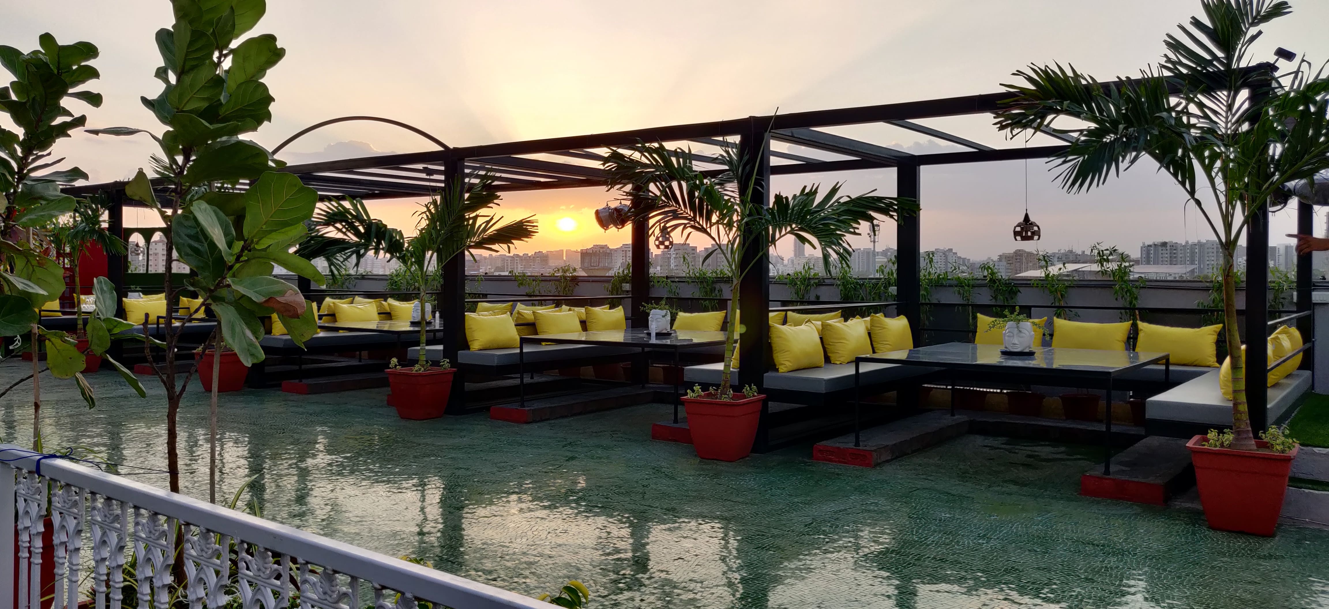 terrace garden restaurant in ahmedabad